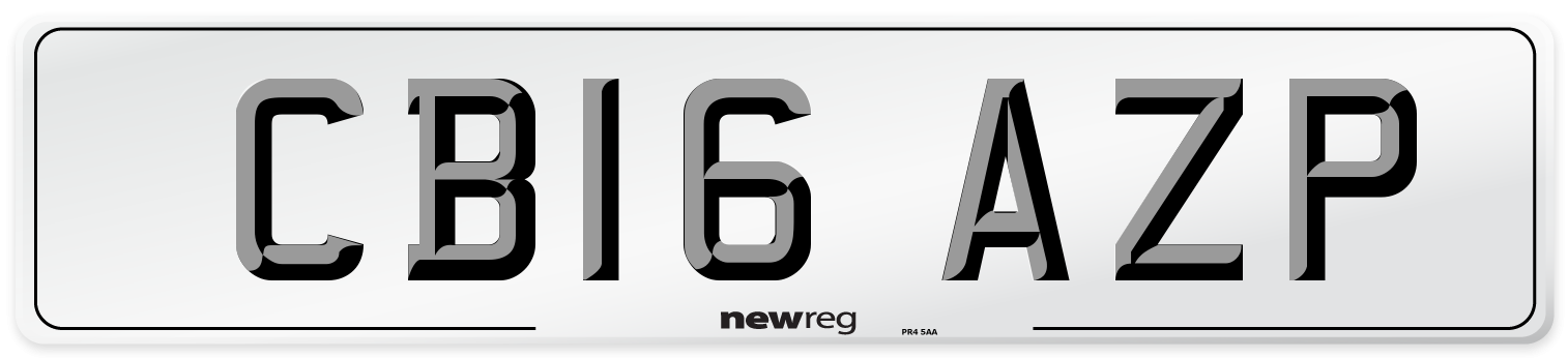 CB16 AZP Number Plate from New Reg